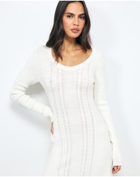 AERE - Ren Cable Knit Maxi Dress