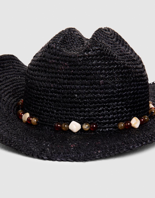 Subtitled - Connie Raffia Cowboy Hat