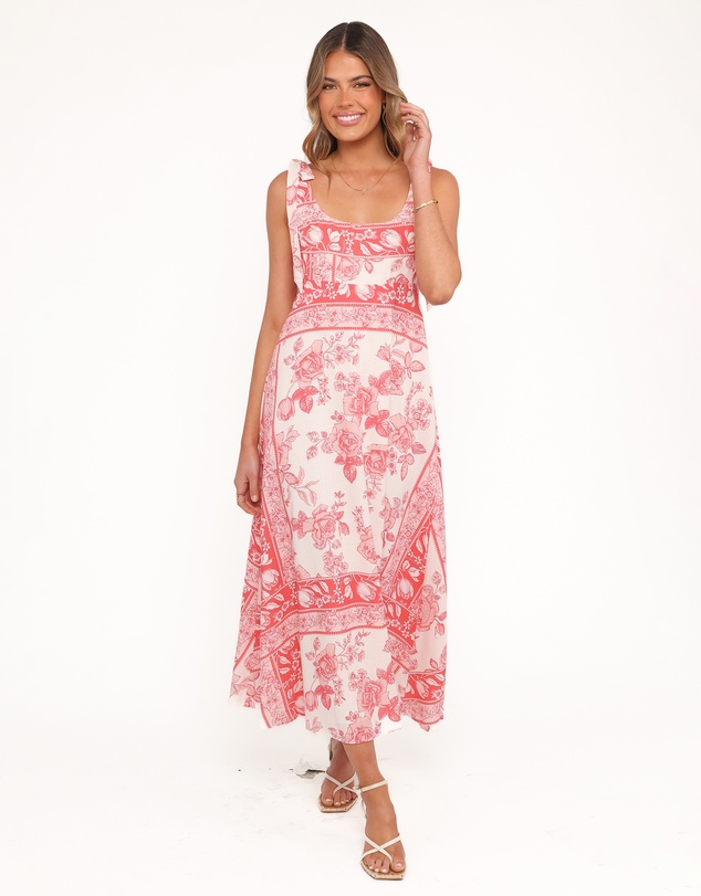 Petal & Pup - Valara Tie Shoulder Maxi Dress - Rose Tile