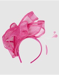 Max Alexander - Sinamay Fuchsia Racing Fascinator