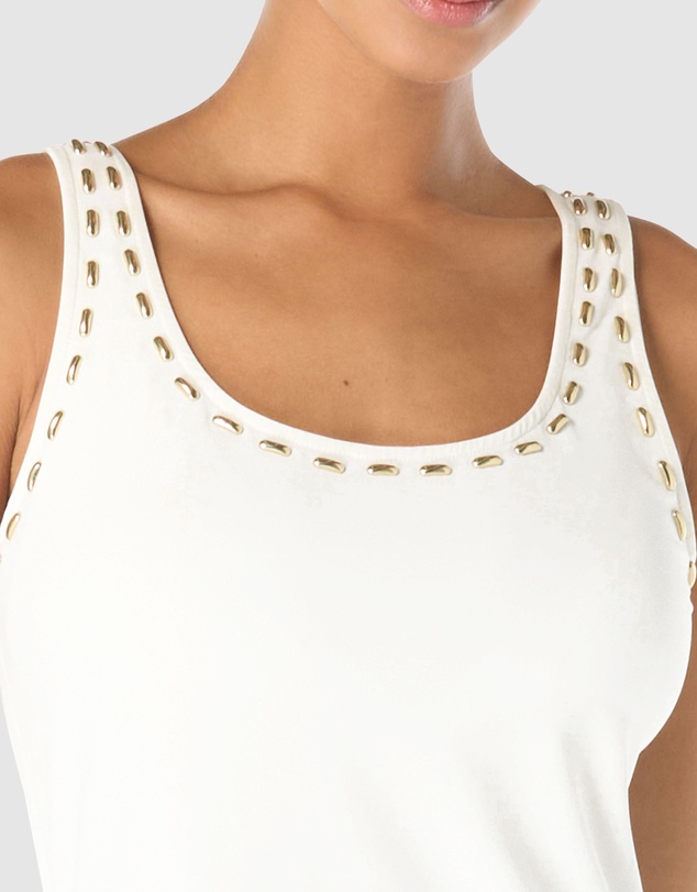 Michael Kors - Gold Studded Mini Beach Cover-Up Dress