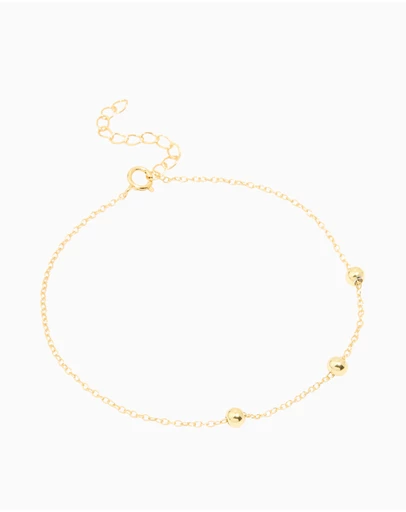 Lovisa - Gold Plated Sterling Silver Station Chain Bracelet
