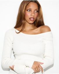 Dazie - Negroni Asymmetrical Knit Top