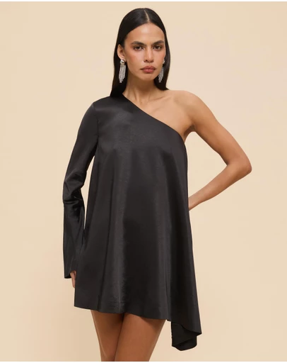 CHANCERY - Zara Long Sleeve Asymmetric Mini Dress