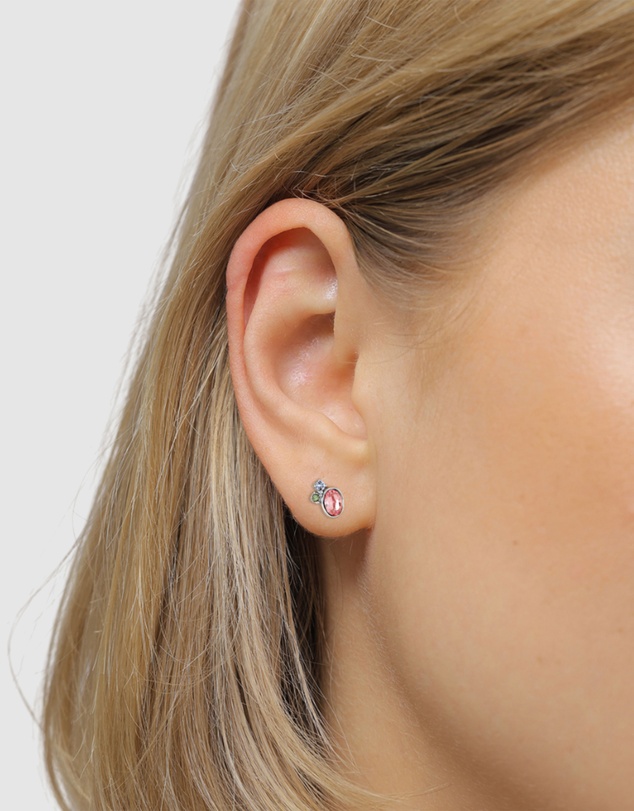 Elli Jewelry - Crystal Symphony Stud Earrings in 925 Silver