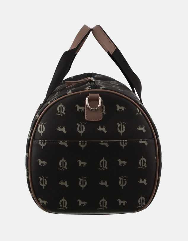 Pierre Cardin - Pierre Cardin Canvas Print/Leather Trim Art Design Duffle Bag