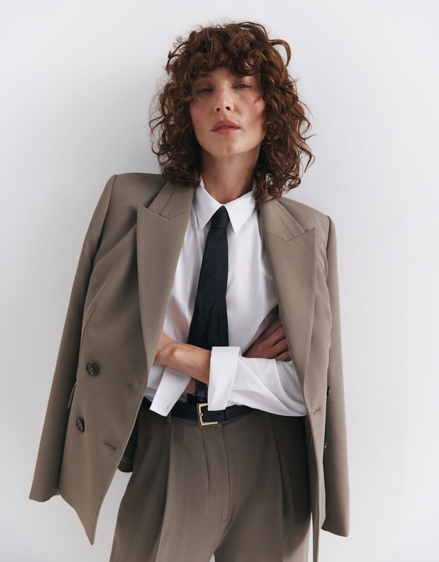SABA - Dharma Stitch Detail Double Breasted Blazer