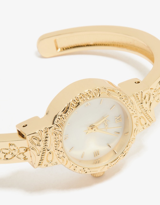 Lovisa - Gold Molten Vintage Round Watch Cuff