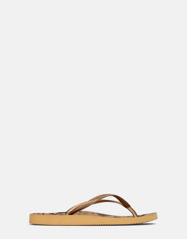 Vionic - Noosa Print Toe Post Sandal - Bronze Snake
