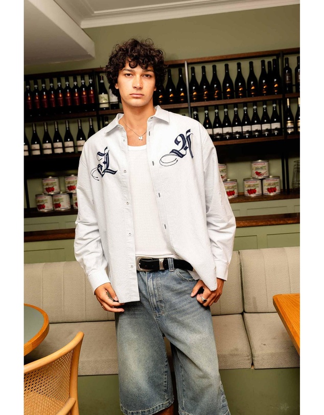 Black Noise White Rain - La Long Sleeve Shirt