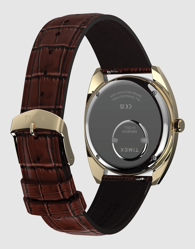 TIMEX - Timex 1976 Day Date Fume Reissue Inspired 37mm BrownLeather Strap Watch