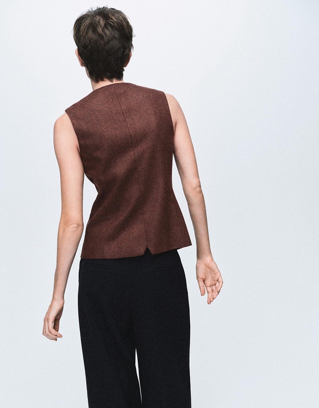 M.N.G - Wool-Blend Gilet With Buttons