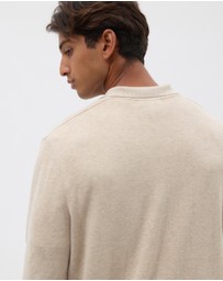 AERE - Premium Linen Blend Relaxed Knit Polo