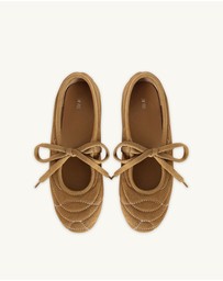 JW PEI - Erika Topstitching Lace-Up Ballet Flats