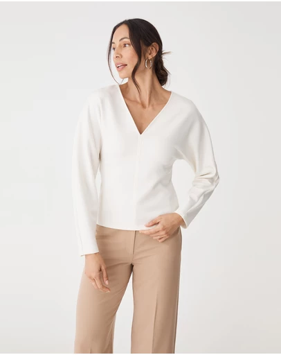 Forcast - Tate V-Neck Dolman Sleeve Top