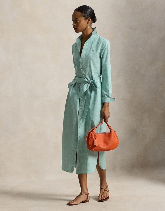 Polo Ralph Lauren - Belted Striped Cotton Shirtdress - The ICONIC Exclusive