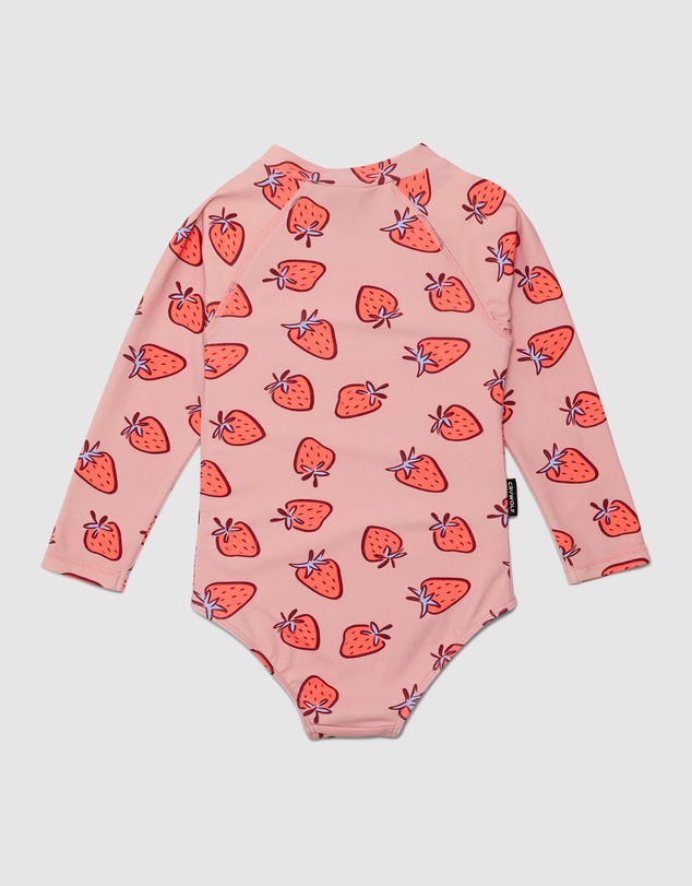 Crywolf - LONG SLEEVE SWIMSUIT Strawberry Splash