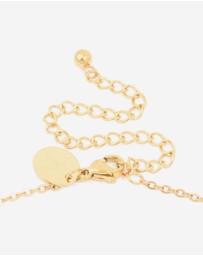 Lovisa - Waterproof Gold Plated Stainless Steel Bamboo Letter J Necklace