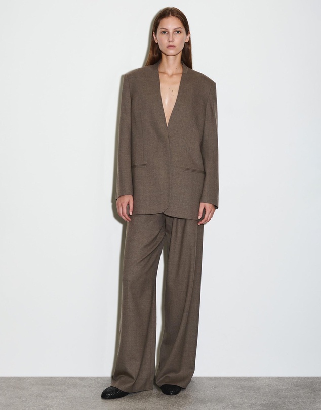 COS - Collarless Wool-Blend Blazer