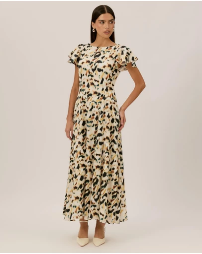 Tussah - Morgan Flutter Sleeve Midi Dress