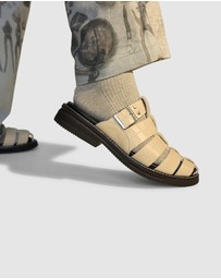Rollie - Mule Fisherman Croc Flat