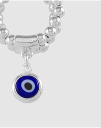 Von Treskow - Double Stretchy Ring With Evil Eye