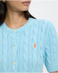 Polo Ralph Lauren - Cable-Knit Cotton Short-Sleeve Cardigan - ICONIC EXCLUSIVE