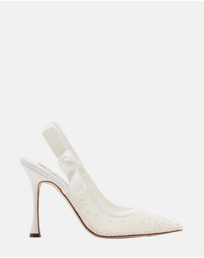 Steve Madden - Bri White Lace Heels