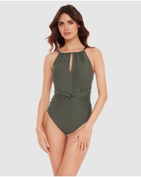 Magicsuit - Riveted Diana High Neck Tummy Control Swimsuit