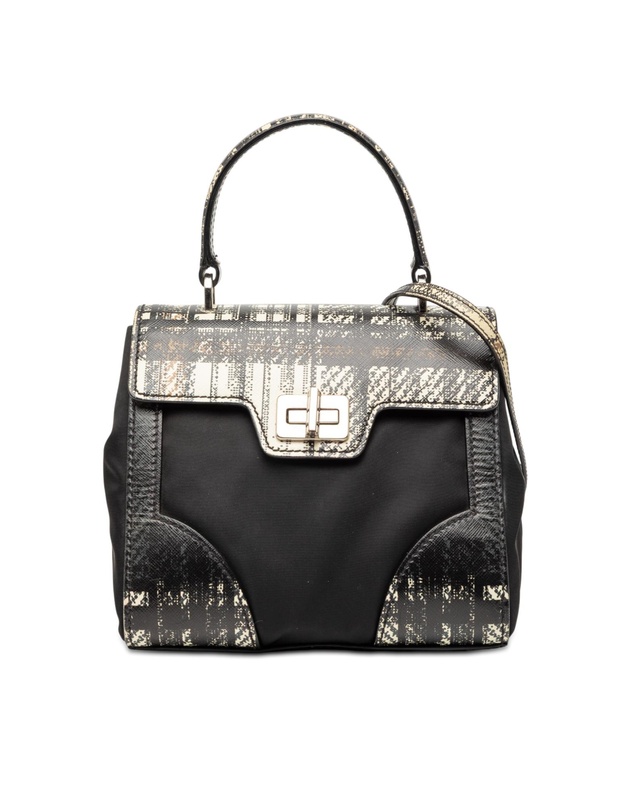 Pre-Loved by Azura Reborn - Pre-Loved Tartan Saffiano Trimmed Tessuto Satchel
