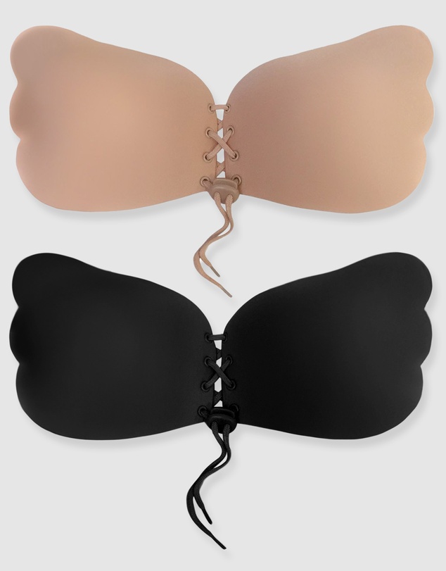 B Free Intimate Apparel - Push-Up Stick On Bra - 2 Pack (A-B-C-D-DD-E-F) Cup