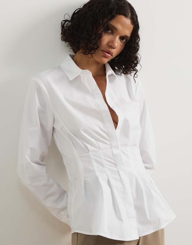 Atmos&Here - Marcy Pin Tuck Long Sleeve Shirt