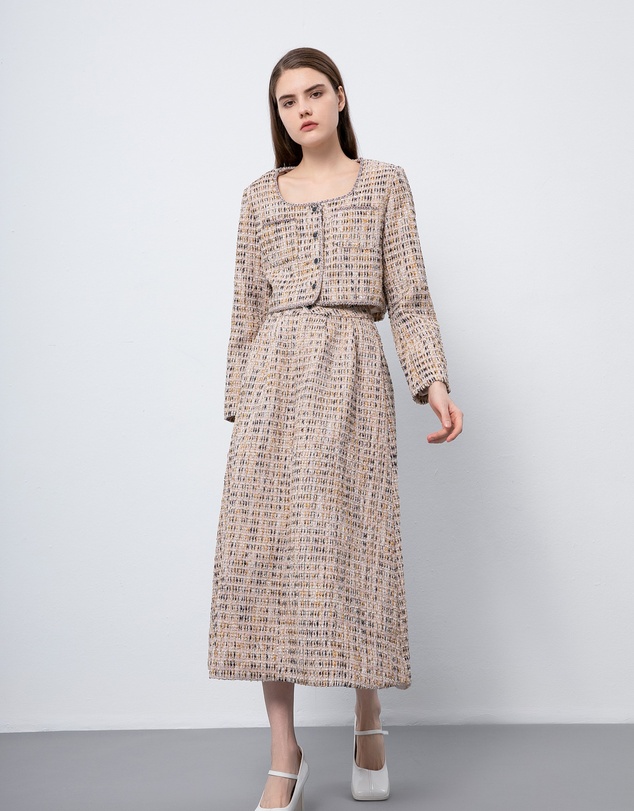 Glamorous - Vintage court-inspired contrasting tweed jacket
