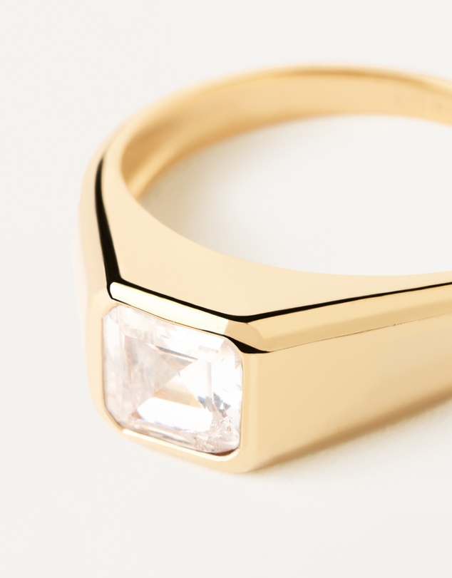 PDPAOLA - Square Shimmer Stamp Ring