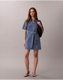 Calvin Klein Jeans - Denim Belted Shirt Dress