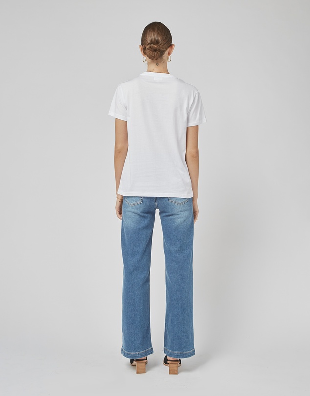 DRICOPER DENIM - Clare White FL Printed Tee