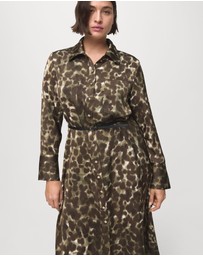 M.N.G - Printed Shirt Dress With Belt