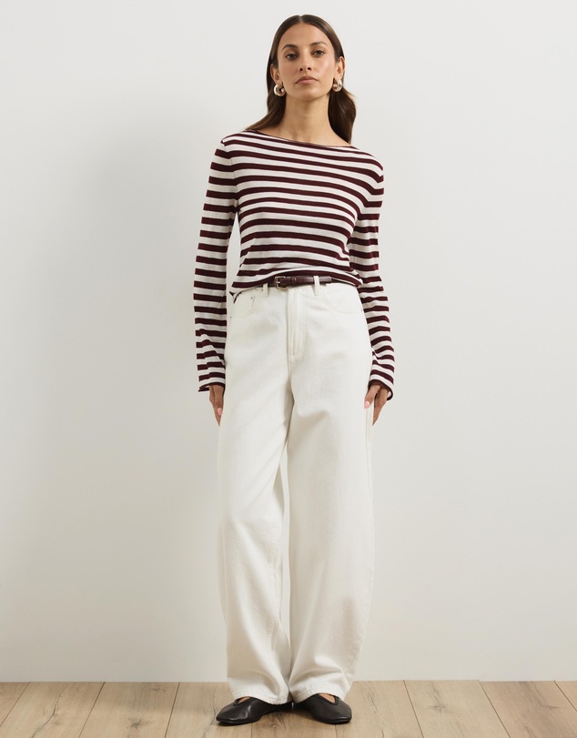 Atmos&Here - Bella Fine Knit Stripe Top