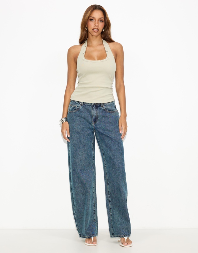 Dazie - Eliza Eyelet Halter Top