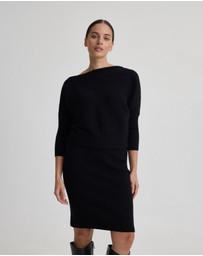 Oxford - Emma Off Shoulder Knit Dress