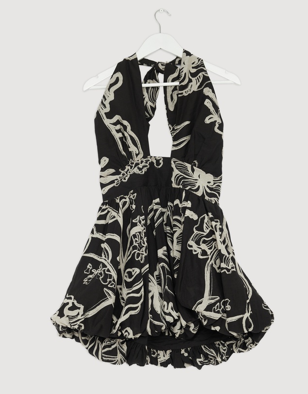 Revibe - Repaired Shona Joy Lila Halter Bubble Mini Dress - AU 10