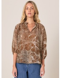 Fate + Becker - Tallulah Split Neck Blouse