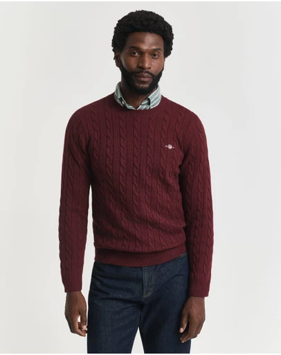 Gant - Cotton Cable Crew Neck Knit
