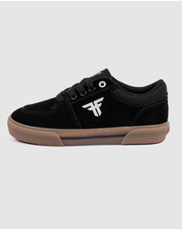 Fallen Footwear - Fallen Footwear Patriot Kids Gum Vulcanised Sole Shoes Black/White