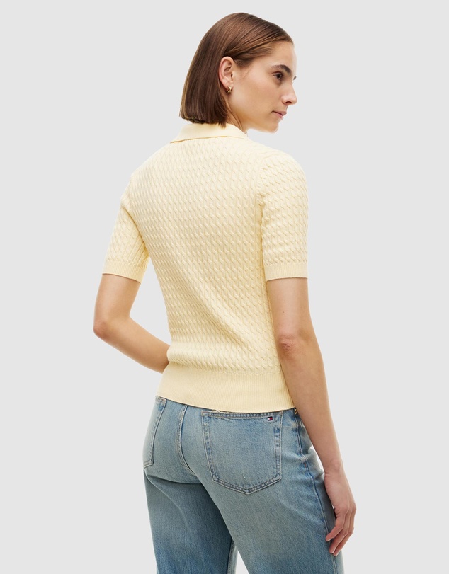 Tommy Hilfiger - Cable Knit Short Sleeve Polo Jumper