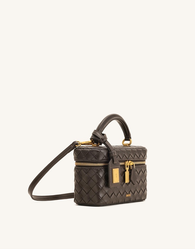 JW PEI - Cleo Woven Texture Box Shape Top Handle Bag