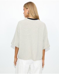 Dazie - Serve Stripe T-Shirt