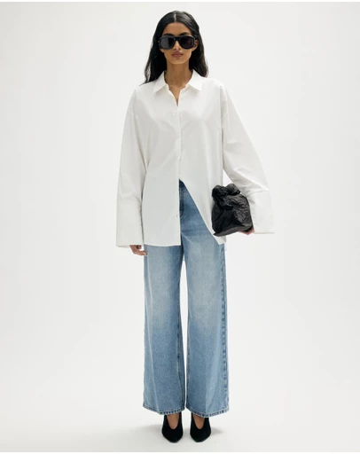 Minima Esenciales - Ash Pressed Crease High Rise Jeans
