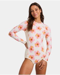 Roxy - Womens Hibiscus Long Sleeve One Piece