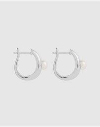 Najo - Tropica Silver Pearl Earring